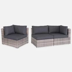 Wicker loungeset 8-10 plaatsen