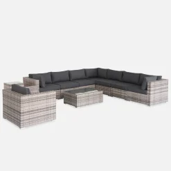 Wicker loungeset 8-10 plaatsen