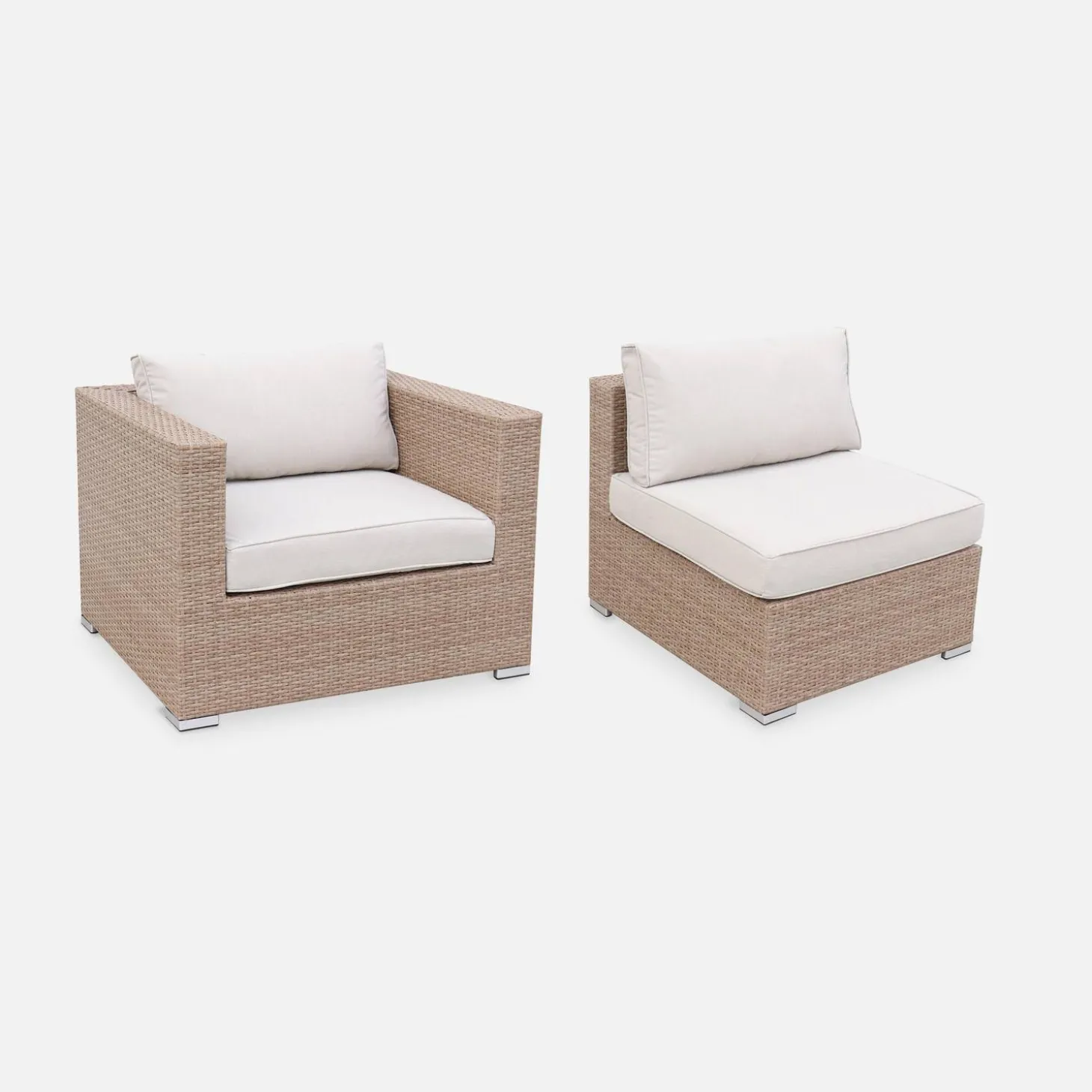 Wicker loungeset 5 plaatsen