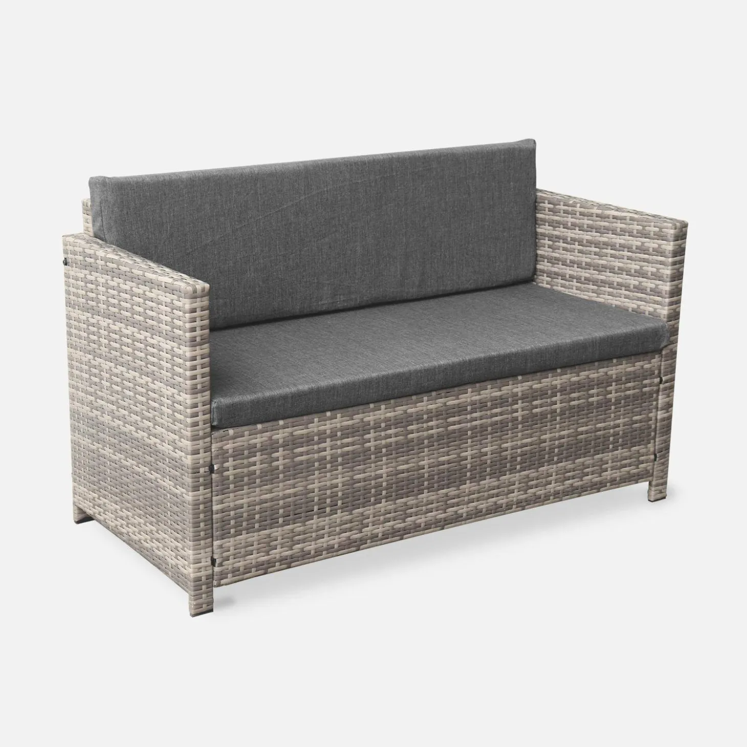 Wicker loungeset 4 plaatsen