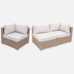 Wicker loungeset 12 tot 14 plaatsen