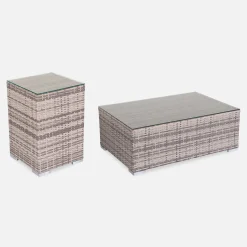 Wicker loungeset 12 tot 14 plaatsen