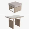 Wicker tuinset, 6 plaatsen
