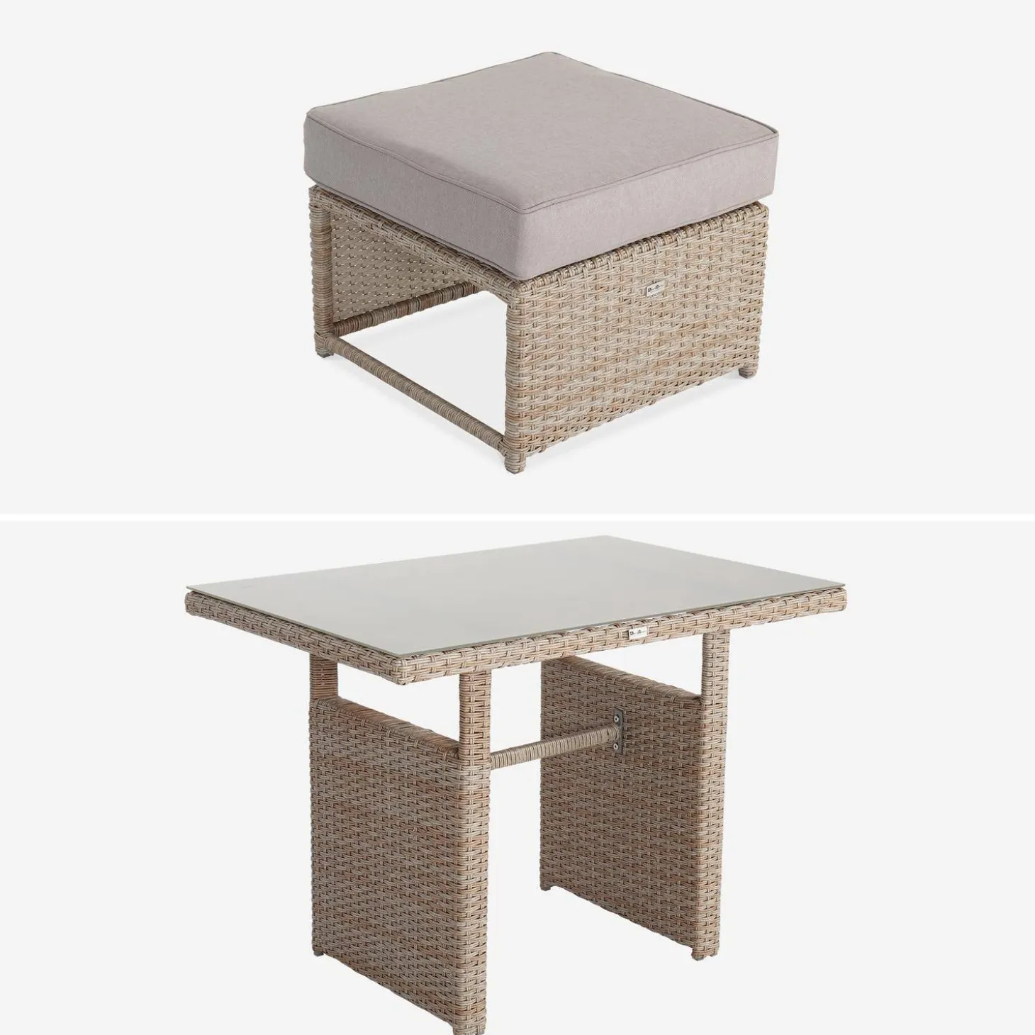 Wicker tuinset, 6 plaatsen