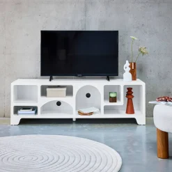Wit hout effect organisch tv-meubel, 160cm
