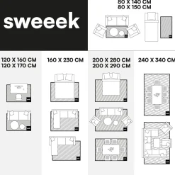 Wit vloerkleed voor binnen met reliëf