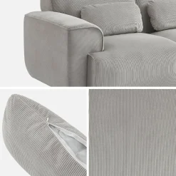 3-zitsbank met corduroy bekleding