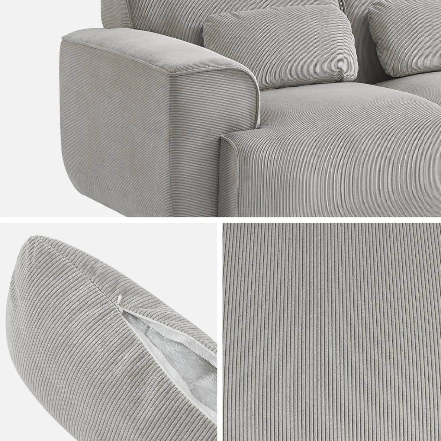 3-zitsbank met corduroy bekleding