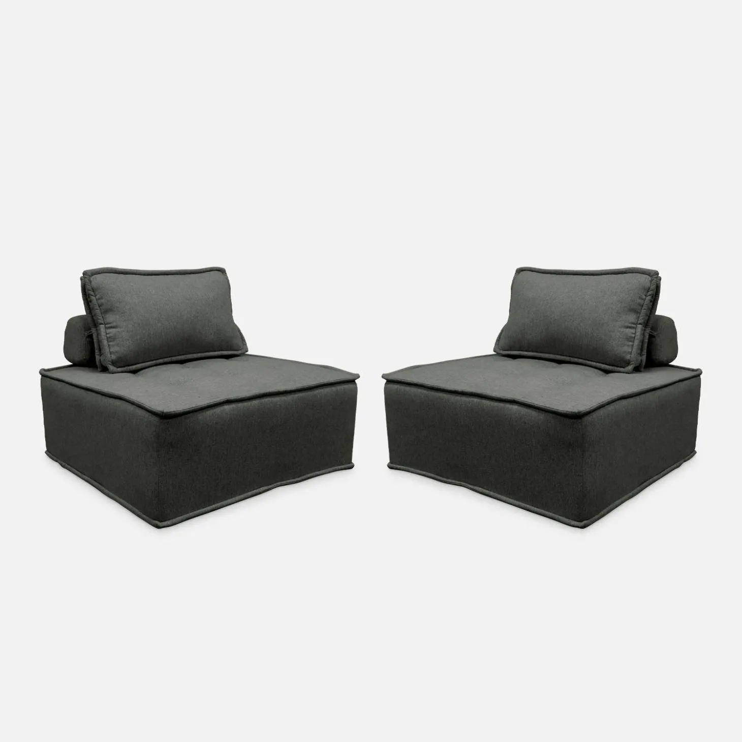 1-zitsbank, set van 2