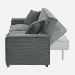 3-zits corduroy slaapbank