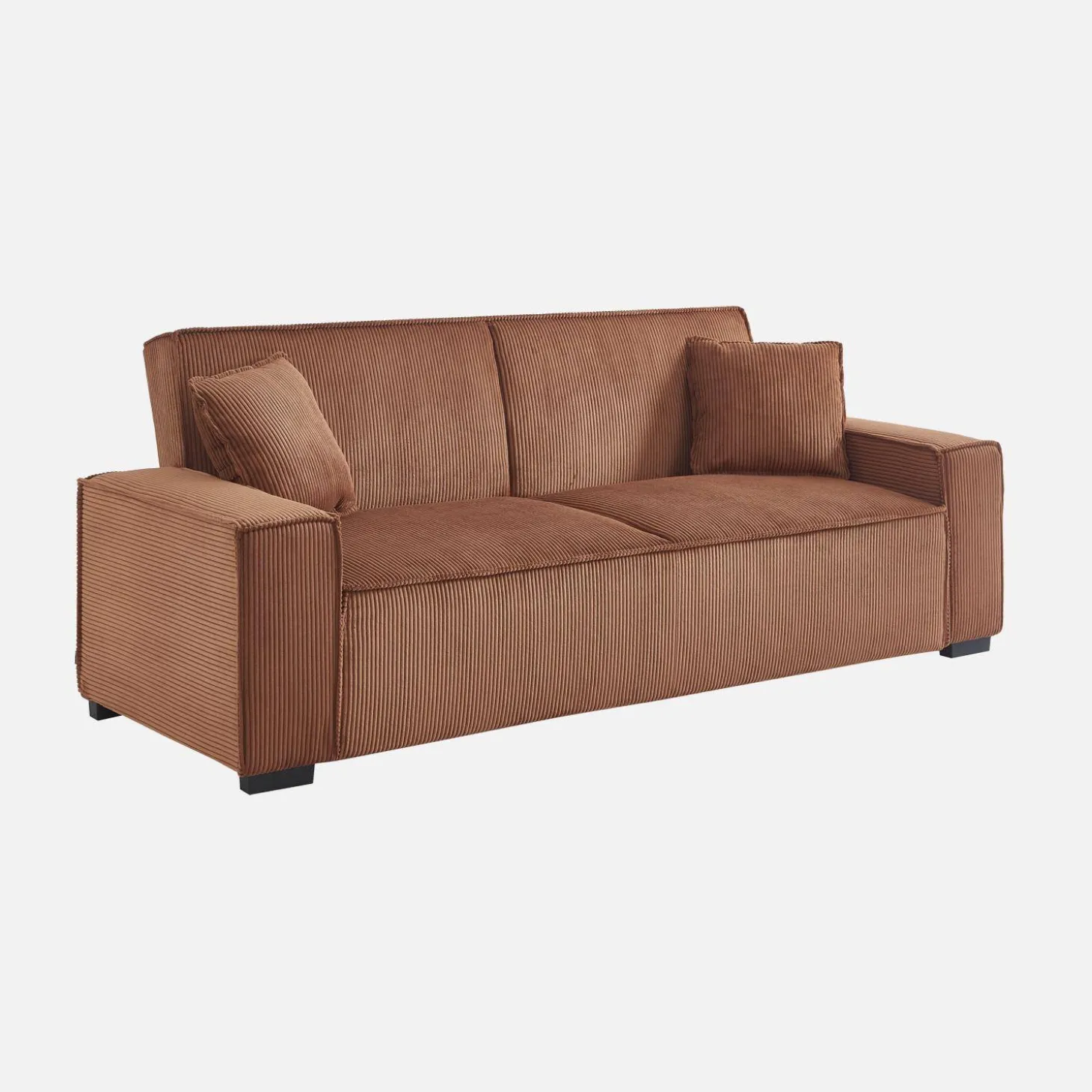 3-zits corduroy slaapbank