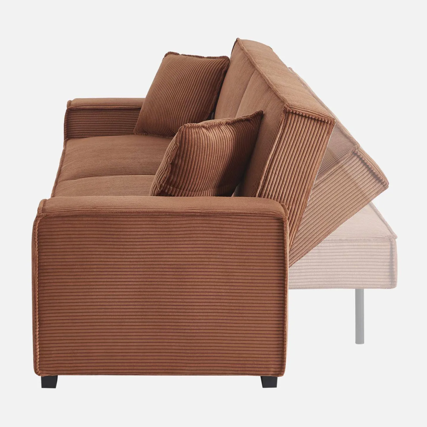 3-zits corduroy slaapbank