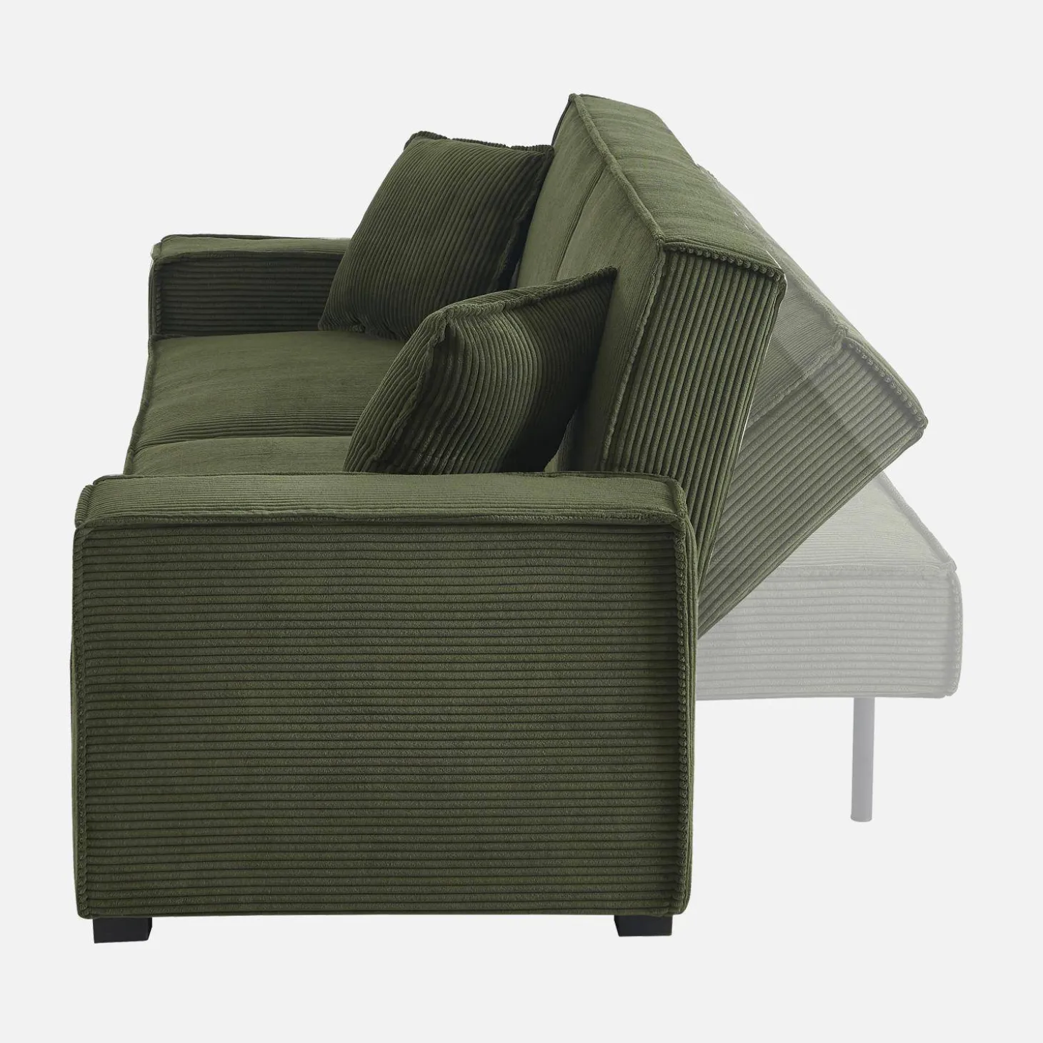 3-zits corduroy slaapbank