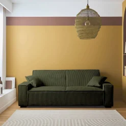 3-zits corduroy slaapbank