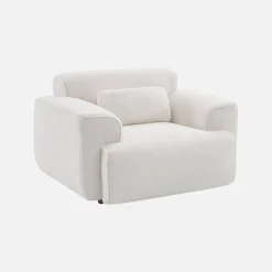 1-zits fauteuil in boucléstof