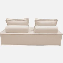2-zits fauteuil voor modulaire bank in gestoffeerde stof