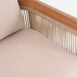 4-zits loungeset van acaciahout en touw