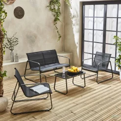 4-zits metalen tuinmeubelset
