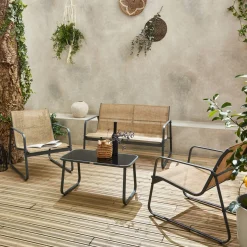 4-zits metalen tuinmeubelset