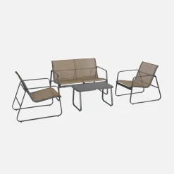 4-zits metalen tuinmeubelset