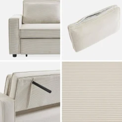 2-zits slaapbank corduroy