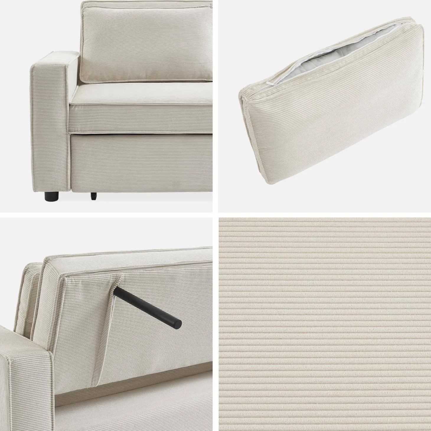 2-zits slaapbank corduroy