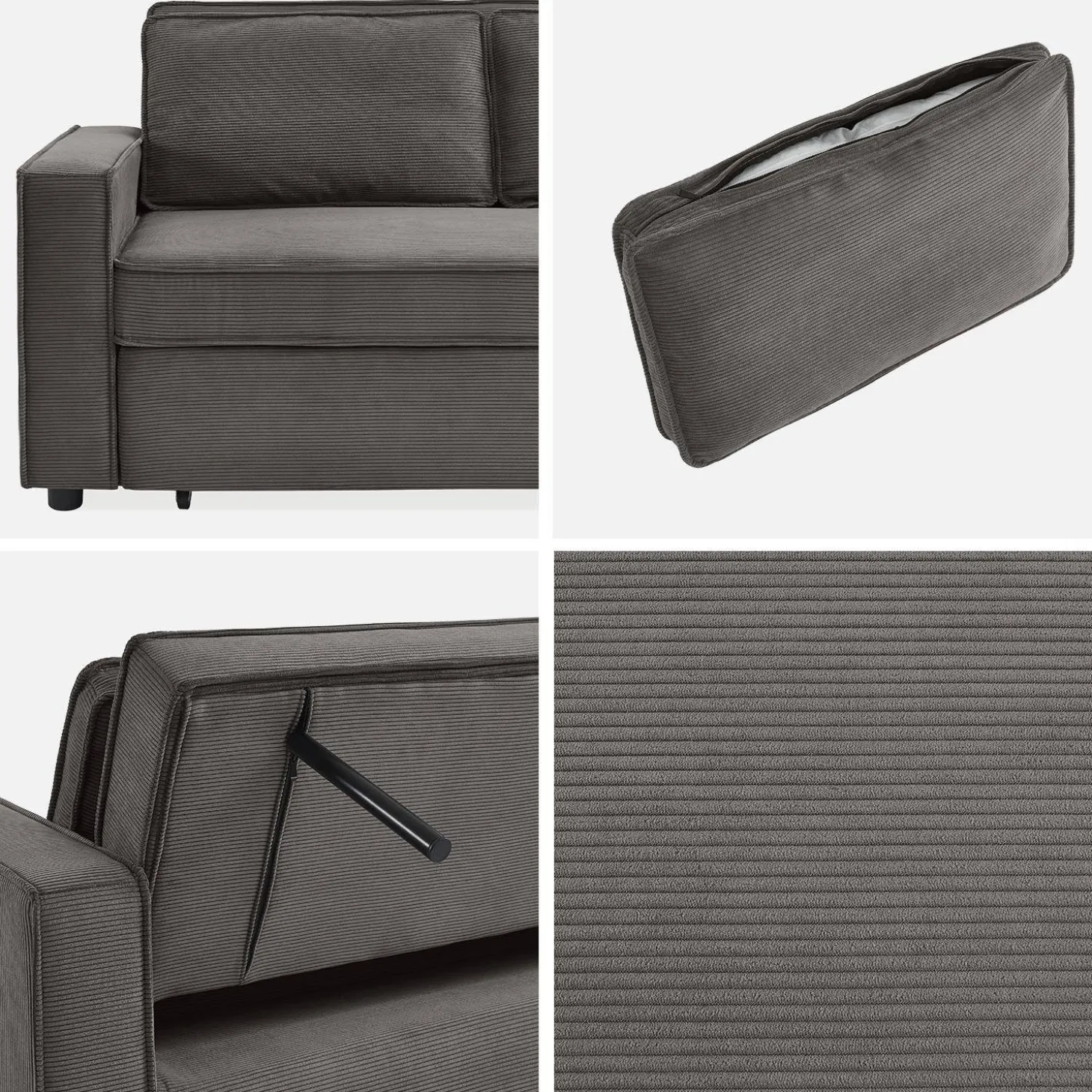 2-zits slaapbank corduroy