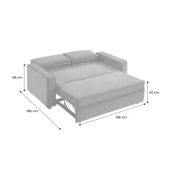 2-zits slaapbank corduroy