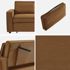 2-zits slaapbank corduroy