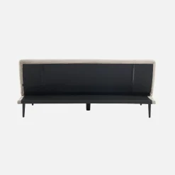 3-zits slaapbank corduroy, metalen onderstel