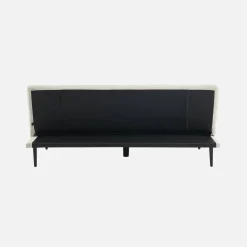 3-zits slaapbank corduroy, metalen onderstel