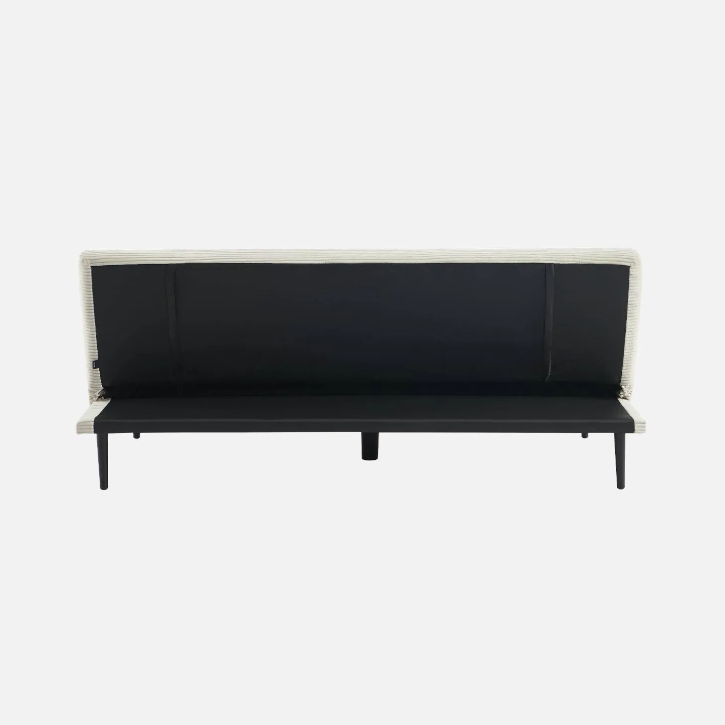 3-zits slaapbank corduroy, metalen onderstel