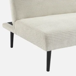 3-zits slaapbank corduroy, metalen onderstel