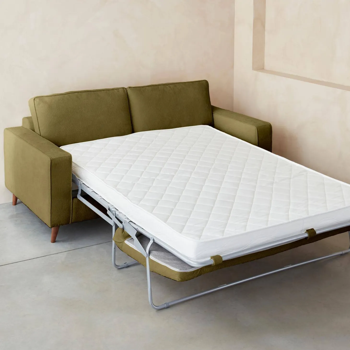 3-zits slaapbank met matras van 12 cm - Made in France