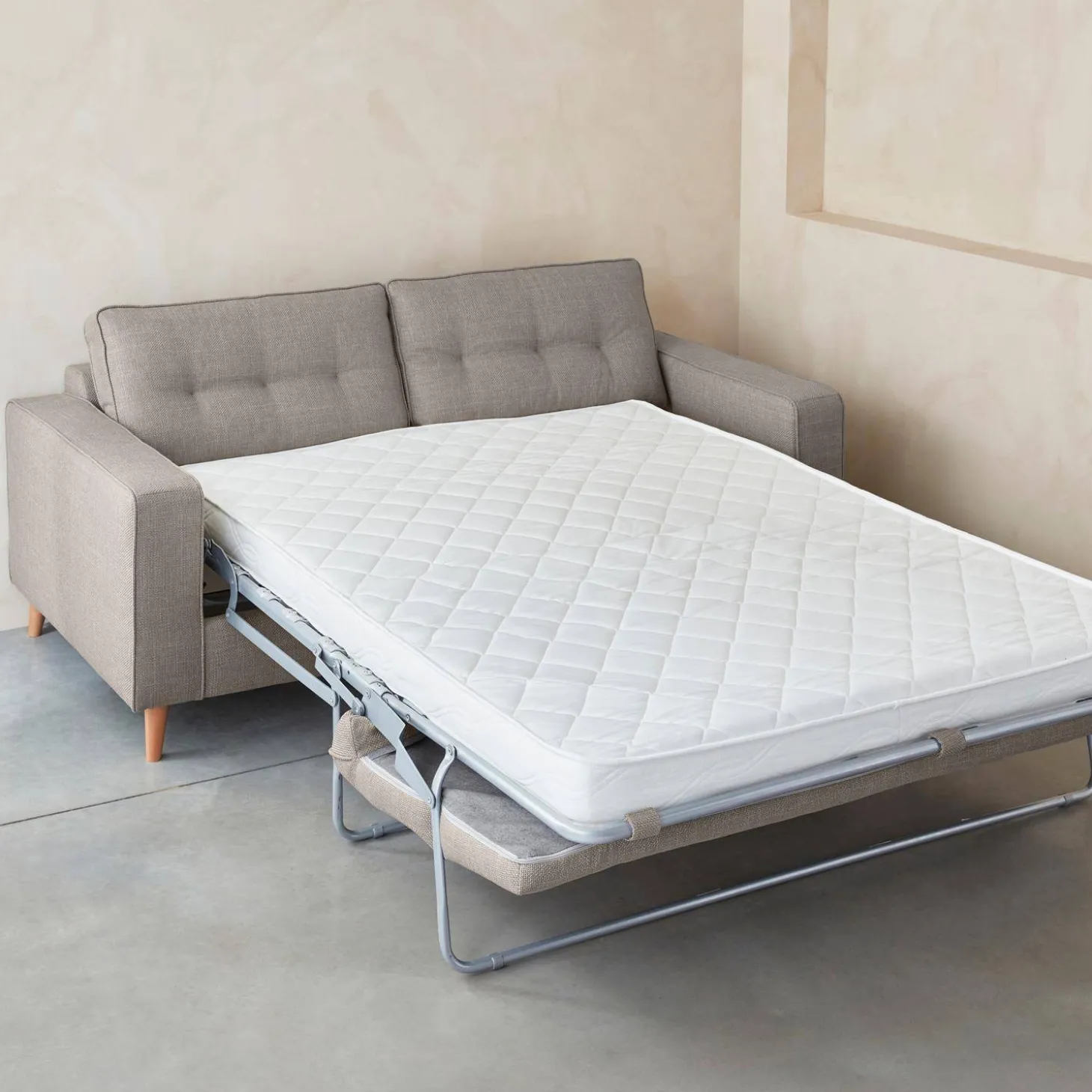 3-zits slaapbank met matras van 12 cm - Made in France