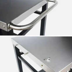 Zwarte roltafel, Colbert, L88xB58xH82,8cm