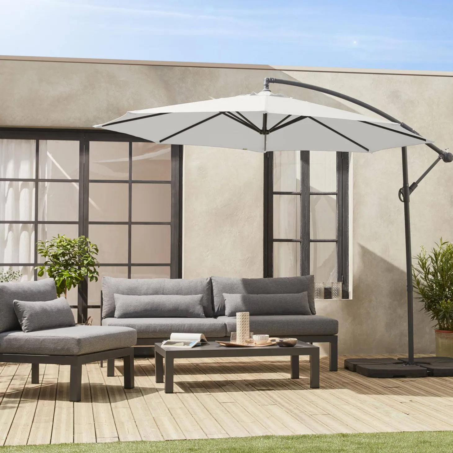 Zweefparasol rond 350cm