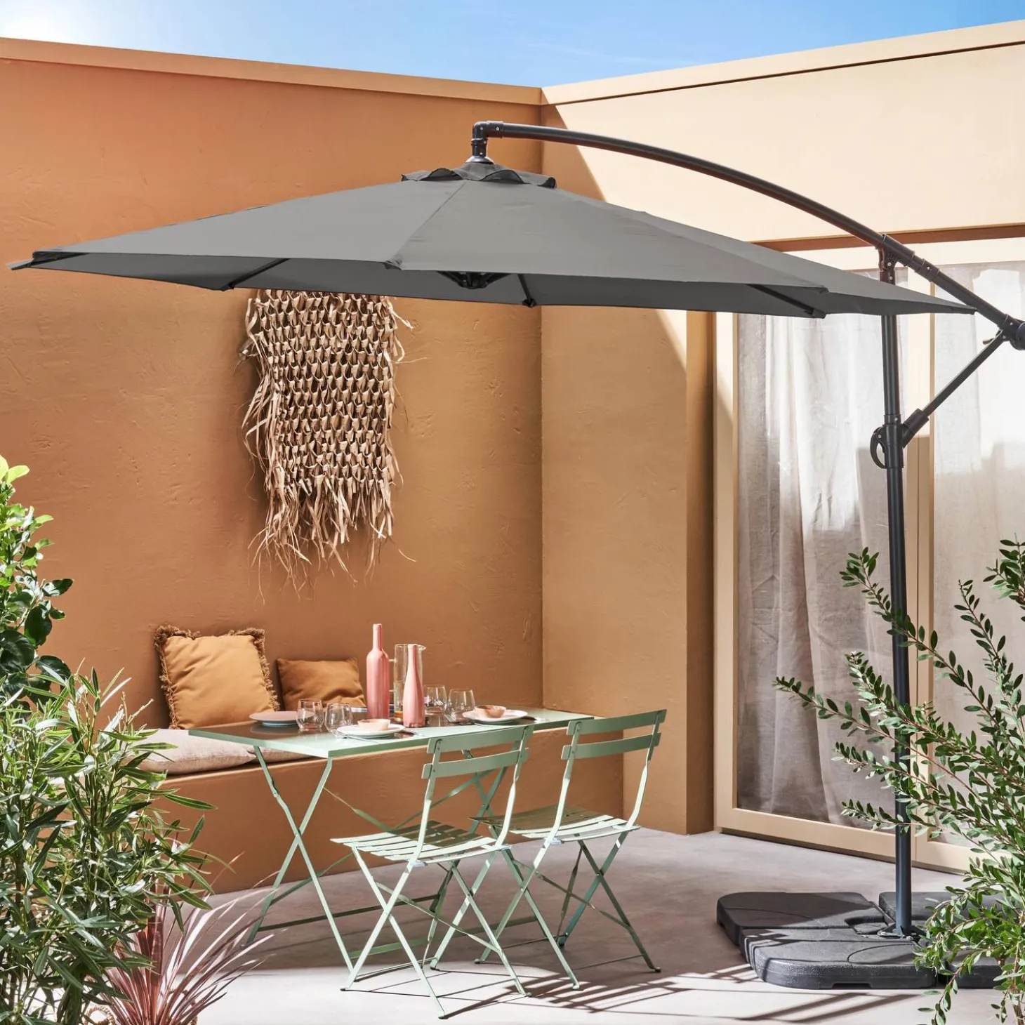Zweefparasol, rond, Ø300cm