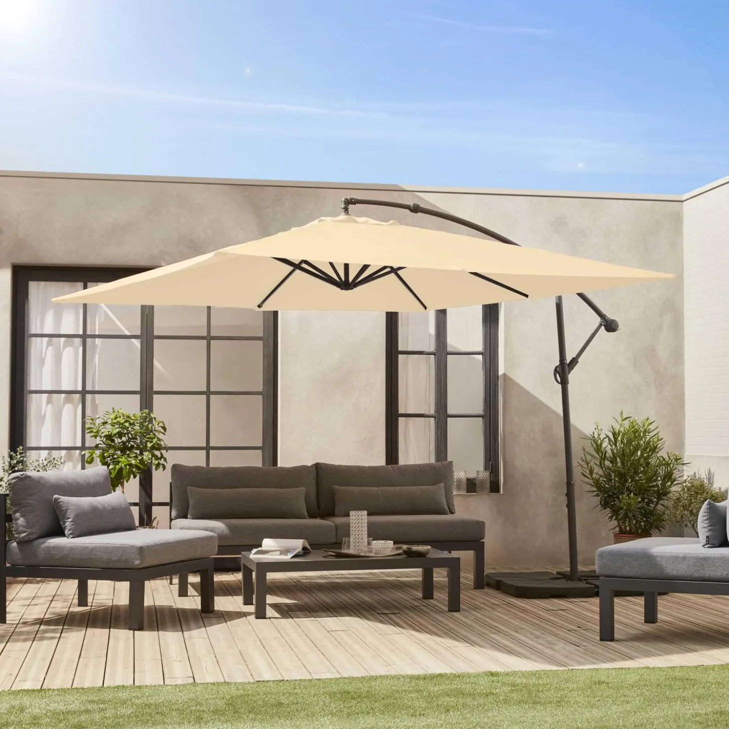 Zweefparasol vierkant 3x3m