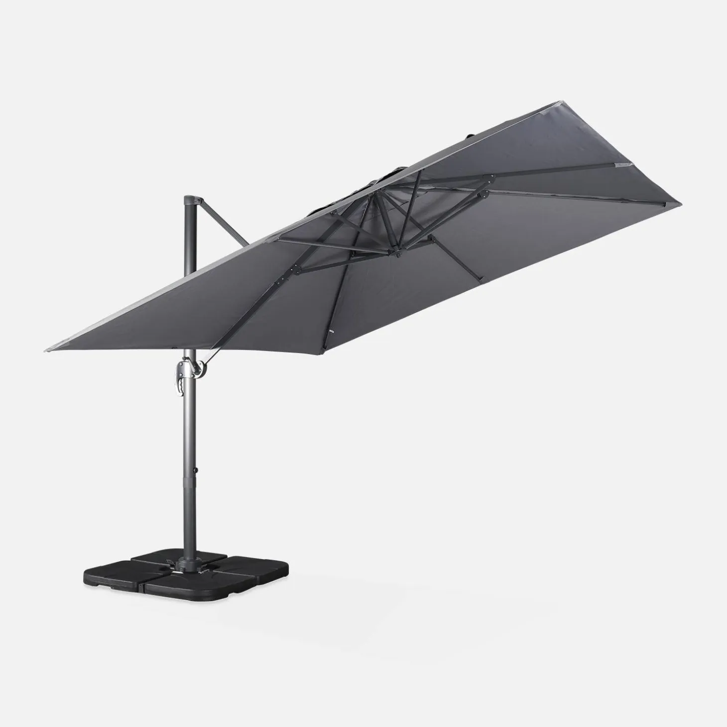 Zweefparasol, vierkant 3x3m