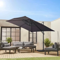 Zweefparasol, vierkant 3x3m