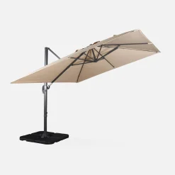 Zweefparasol, vierkant 3x3m