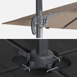 Zweefparasol, vierkant 3x3m