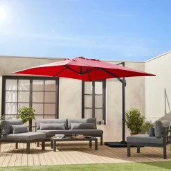 Zweefparasol, vierkant 3x3m