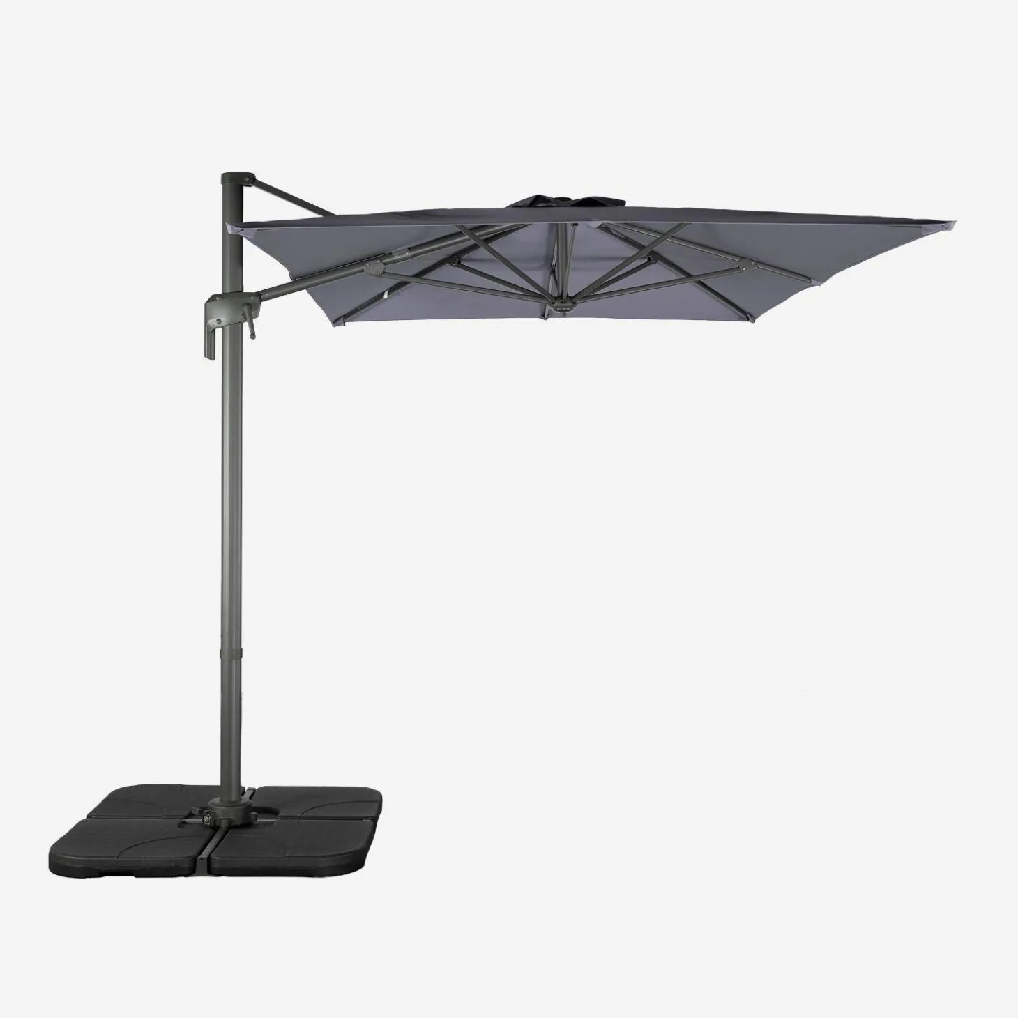 Zweefparasol 2x3m + 4 ballasttegels 50x50cm