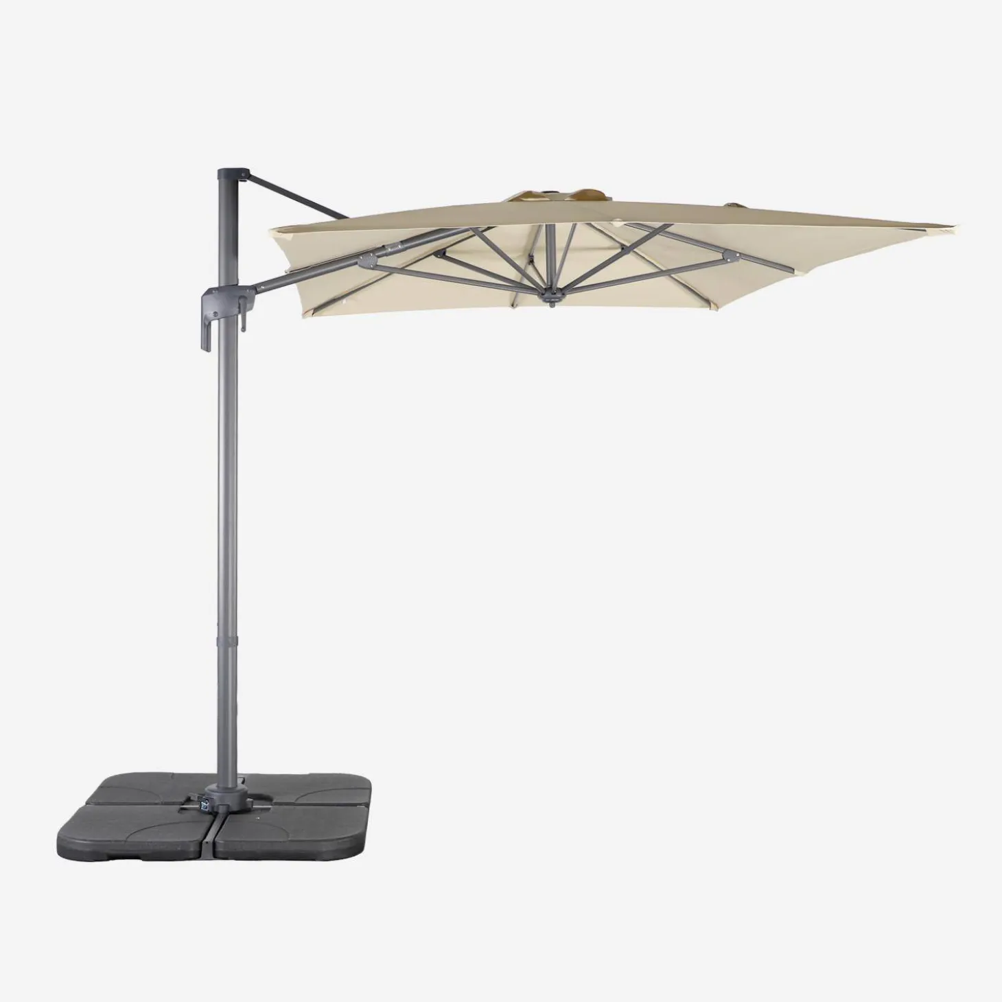 Zweefparasol 2x3m + 4 ballasttegels 50x50cm