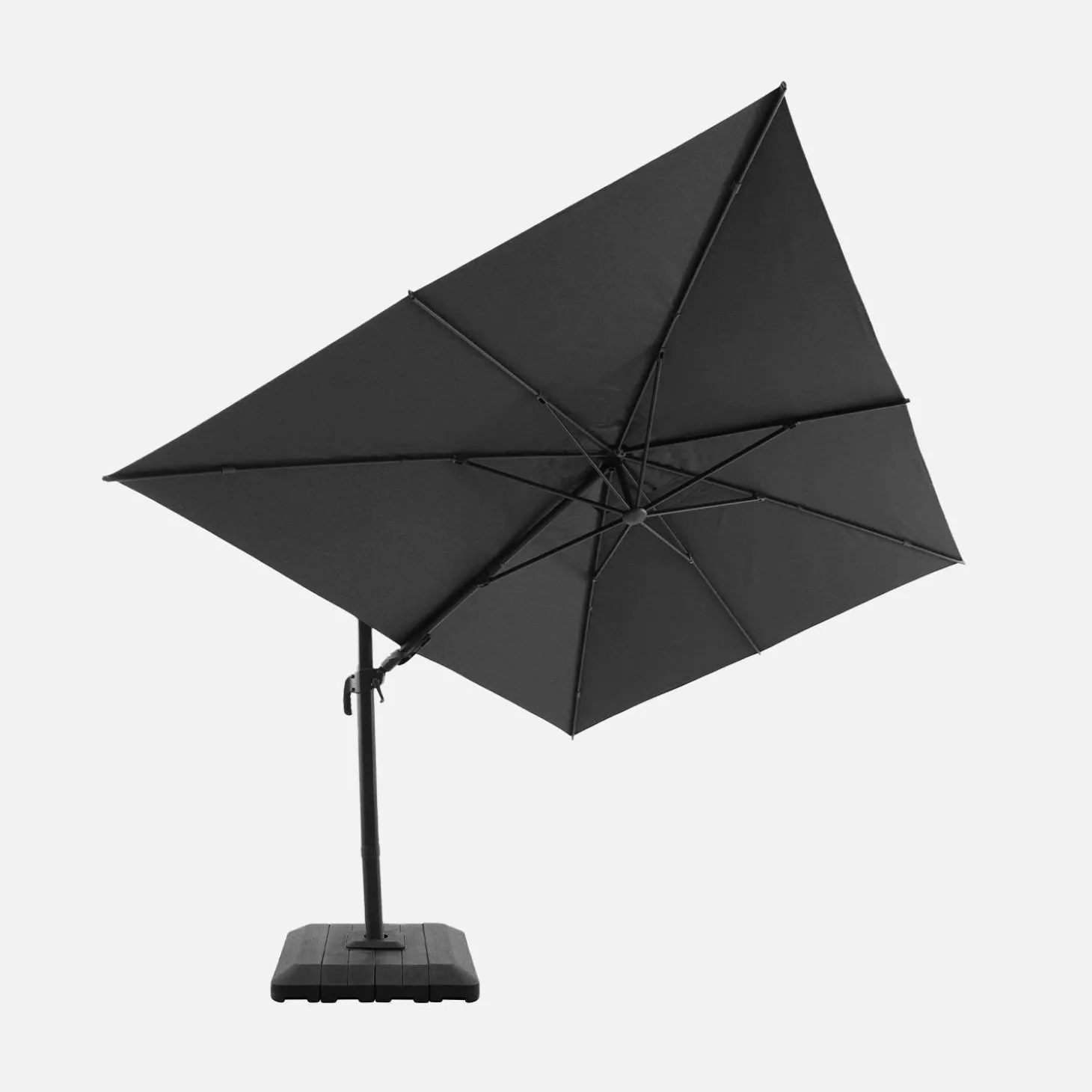 Zweefparasol 4x3m + hoes en ballasttegels